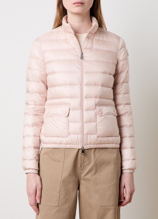 Moncler Lans gewatteerd jack met donsvulling en logoborduring