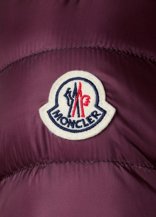 Moncler Lans gewatteerde jas met donsvulling en klepzakken - detail 8 bordeauxrood