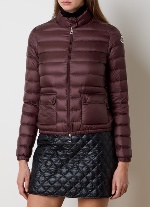 Moncler Lans gewatteerde jas met donsvulling en klepzakken - detail 9 bordeauxrood