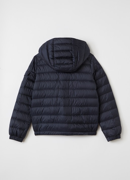 Moncler Lauros puffer jack met capuchon - achterkant 3 donkerblauw