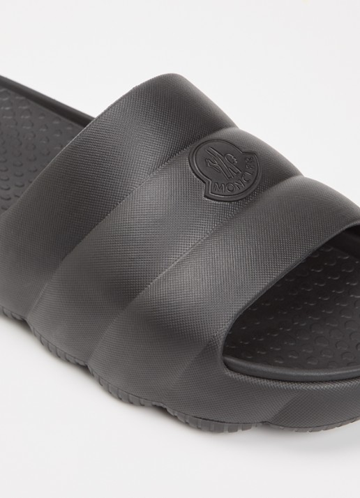 Moncler Lilo slipper met logo - detail 6 zwart