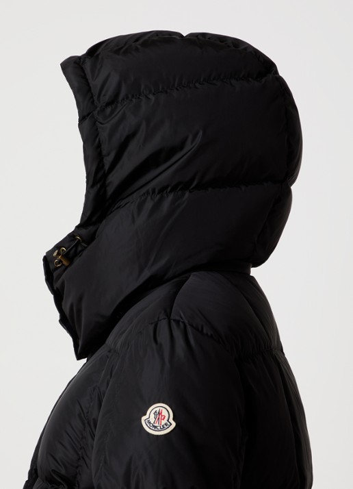 Moncler Litte puffer jas met donsvulling en afneembare capuchon - detail 2 zwart