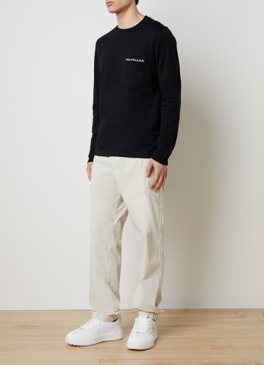 Moncler Longsleeve met borstzak - voorkant 4 zwart