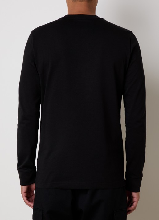 Moncler Longsleeve met logo - achterkant 3 zwart