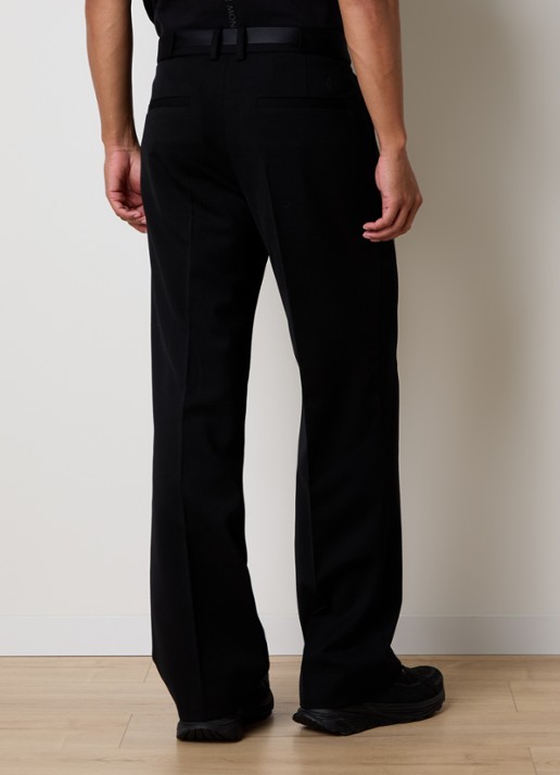 Moncler Loose fit pantalon in wolblend - achterkant zwart