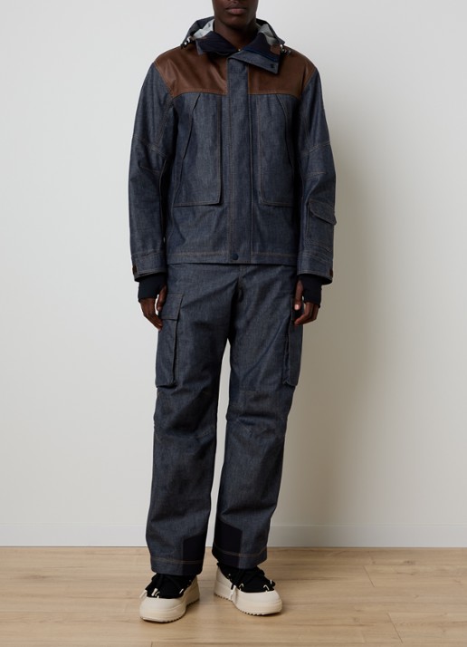 Moncler Loose fit skibroek met klepzakken - voorkant 2 indigo