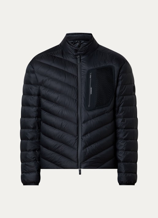 Moncler Mackinac pufferjack met donsvulling - voorkant 2 zwart