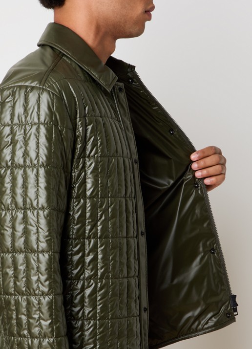 Moncler Madiere quilted jack met ritszakken - detail 5 bronsgroen