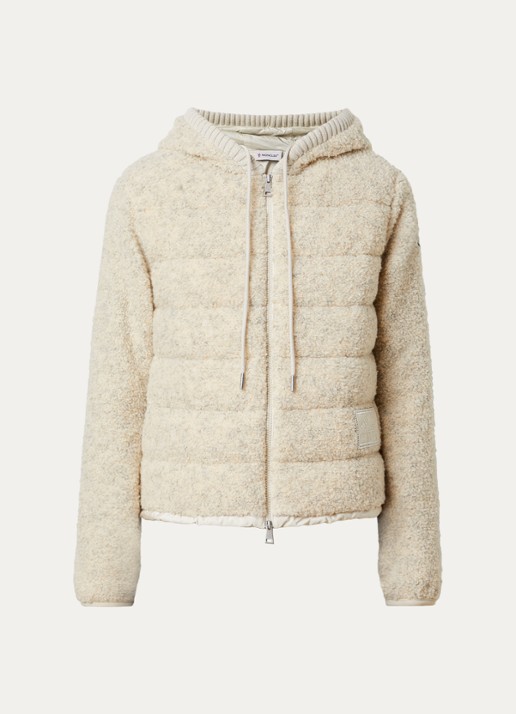 Moncler Maglia fijngebreid vest met steekzakken - voorkant wit