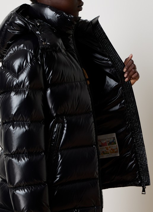 Moncler Maire puffer jack met donsvulling en afneembare capuchon - detail 3 zwart