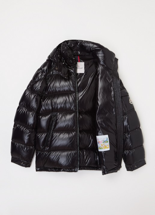 Moncler Maire puffer jack met donsvulling - voorkant 2 zwart