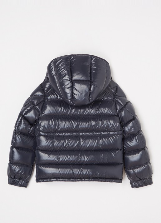 Moncler Maire puffer jas met donsvulling en afneembaar capuchon - achterkant lichtblauw