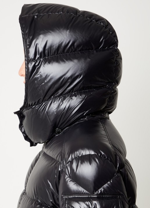 Moncler Maire puffer jas met donsvulling en afneembare capuchon - detail 5 zwart