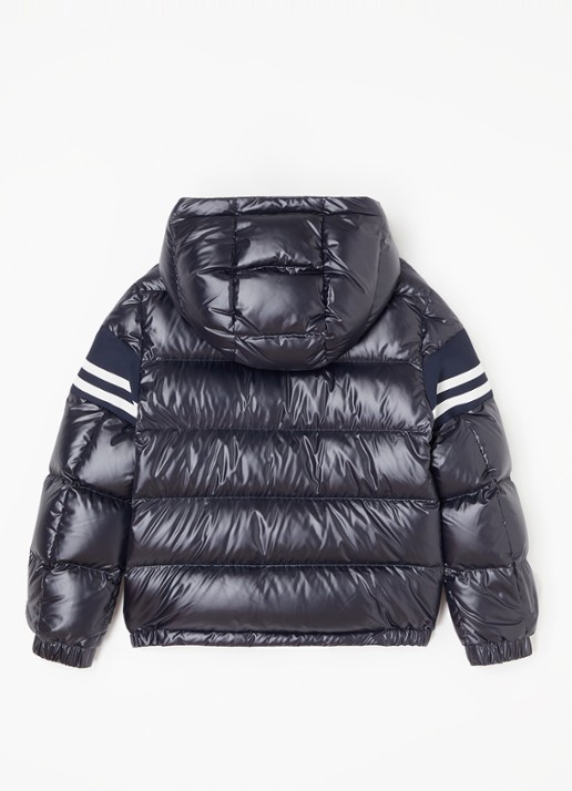 Moncler Mangal puffer jack met donsvulling en capuchon - achterkant blauw
