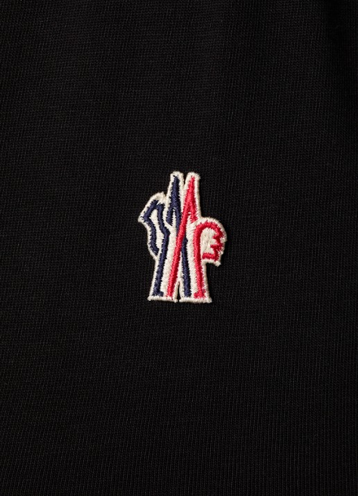 Moncler Manica Corta T-shirt met logo - detail 3 zwart