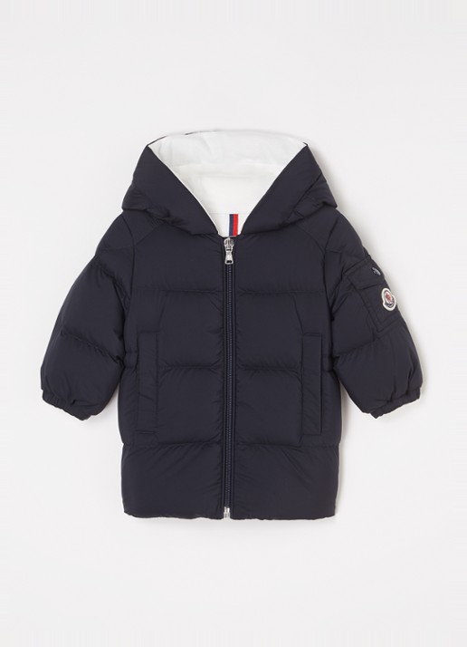 Moncler Marat gewatteerde jas met donsvulling en capuchon - voorkant 2 donkerblauw