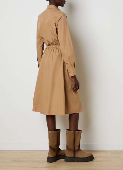 Moncler Maxi blousejurk met klepzakken - achterkant 5 camel