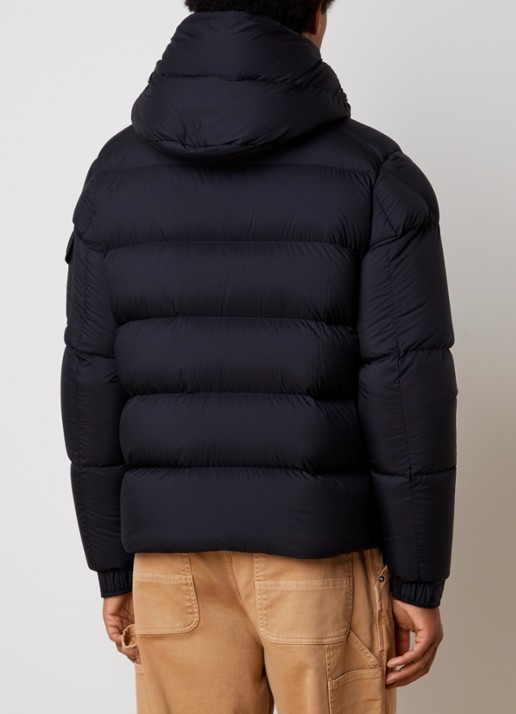 Moncler Maya puffer jack met donsvulling en ritszakken - achterkant 4 zwart
