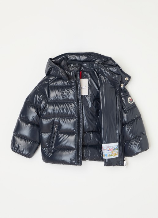 Moncler Maya puffer jack met donsvulling - voorkant 2 antraciet