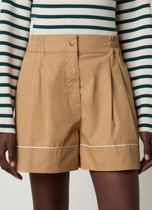 Moncler Mid waist wide fit korte broek met steekzakken