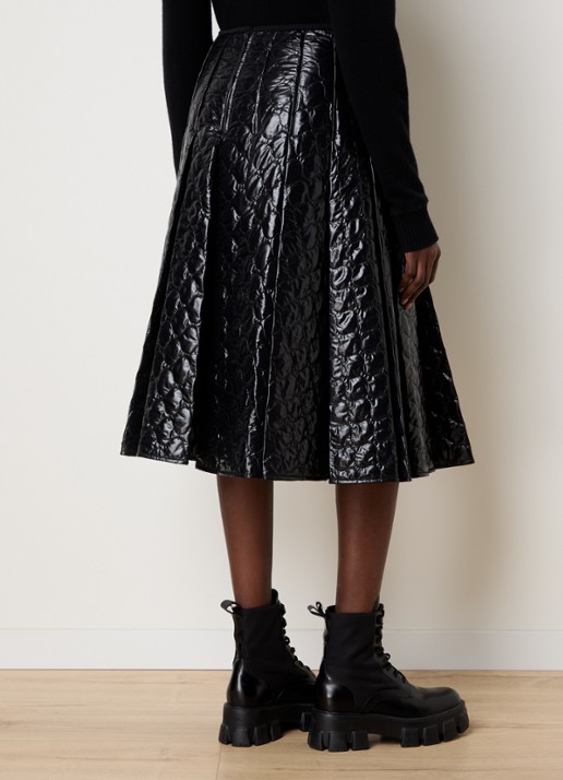 Moncler Midi rok met quilt patroon - achterkant 5 zwart