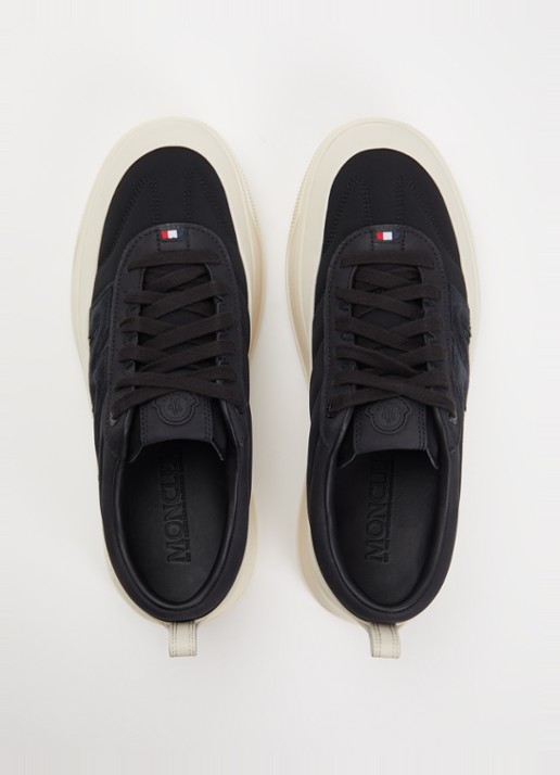 Moncler Monpulse sneaker met suède details - detail 2 zwart