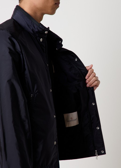 Moncler Montriond windjack met opbergbare capuchon - detail 5 donkerblauw