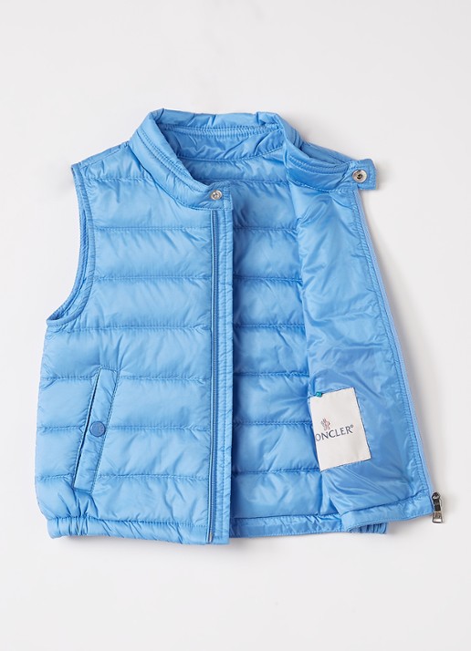Moncler New Amaury gewatteerde bodywarmer met donsvulling en logo - voorkant 3 blauw