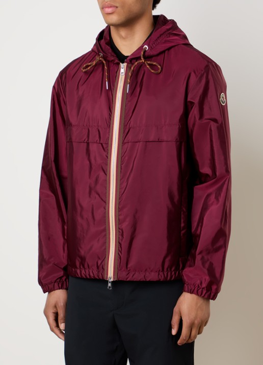 Moncler Nidge windjack met capuchon en steekzakken - detail 3 aubergine