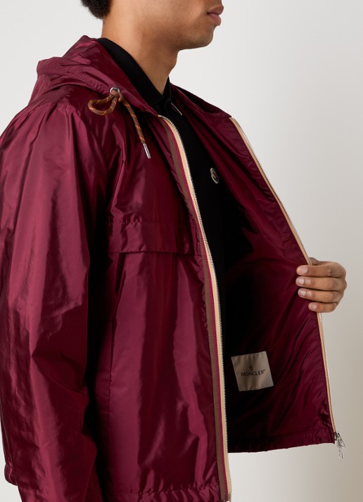Moncler Nidge windjack met capuchon en steekzakken - detail 4 aubergine