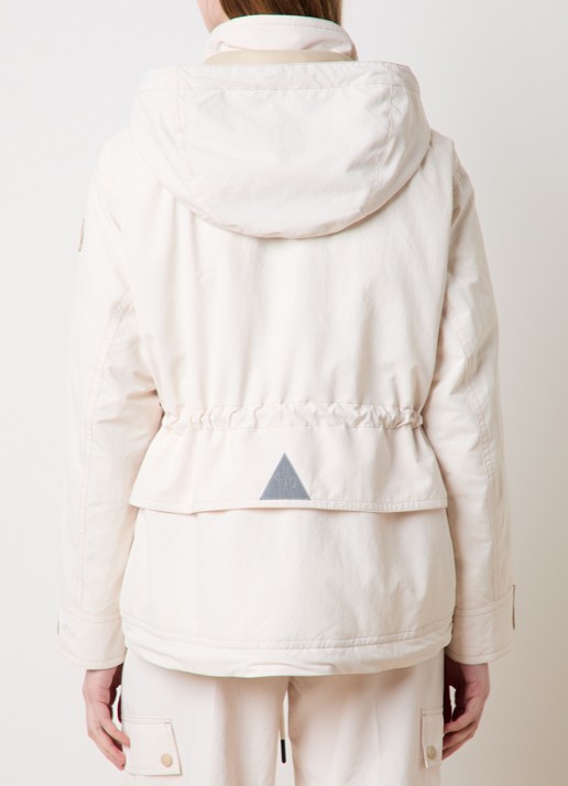 Moncler Nimba parka met donsvulling en trekkoord - achterkant 6 creme
