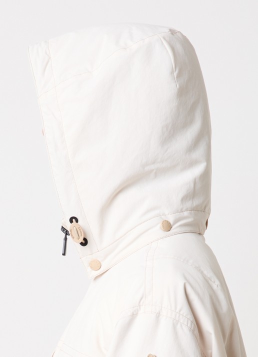 Moncler Nimba parka met donsvulling en trekkoord - detail 3 creme