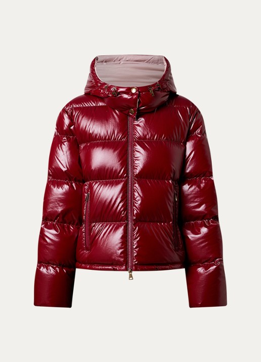 Moncler Niveole cropped puffer jack met donsvulling en afneembare capuchon