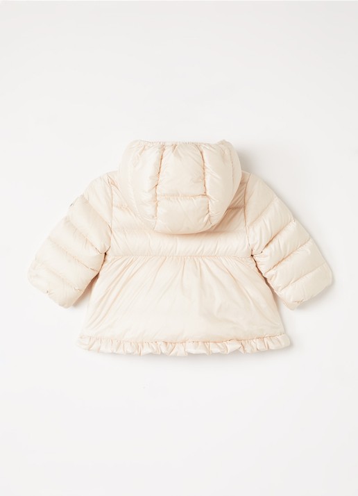 Moncler Odile pufferjack met donsvulling - achterkant creme