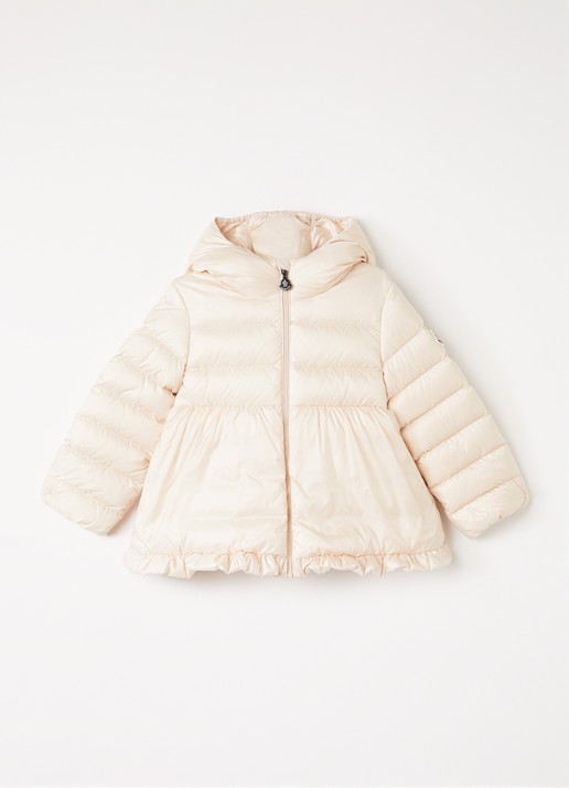 Moncler Odile pufferjack met donsvulling - voorkant 5 creme
