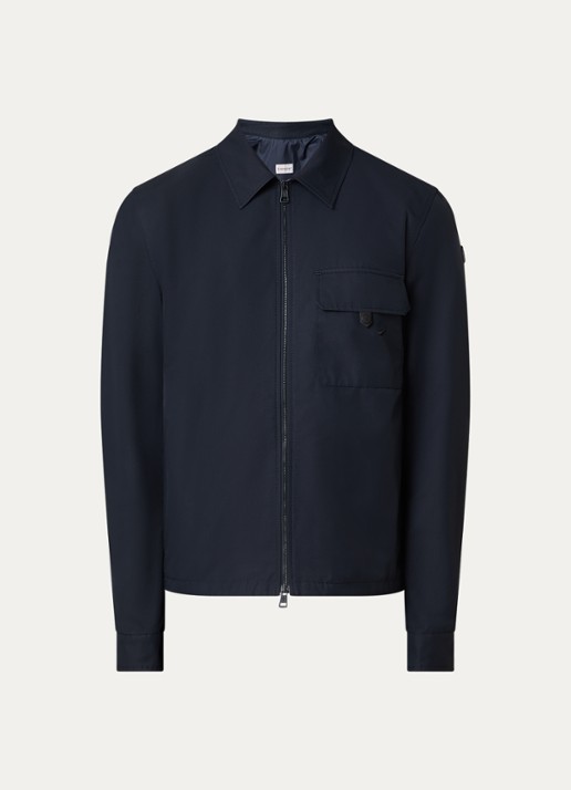 Moncler Overshirt met ritszakken - voorkant 4 donkerblauw