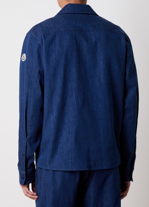 Moncler Overshirt van chambray met borstzak - achterkant 5 indigo