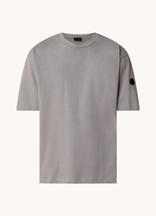 Moncler Oversized T-shirt met backprint - voorkant 2 middengrijs