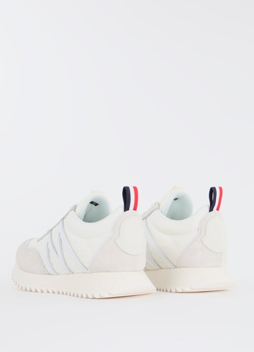Moncler Pacey sneaker met suéde details - achterkant 5 wit