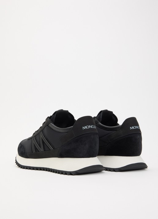 Moncler Pacey2 sneaker met details van nubuck en suède - achterkant 3 zwart