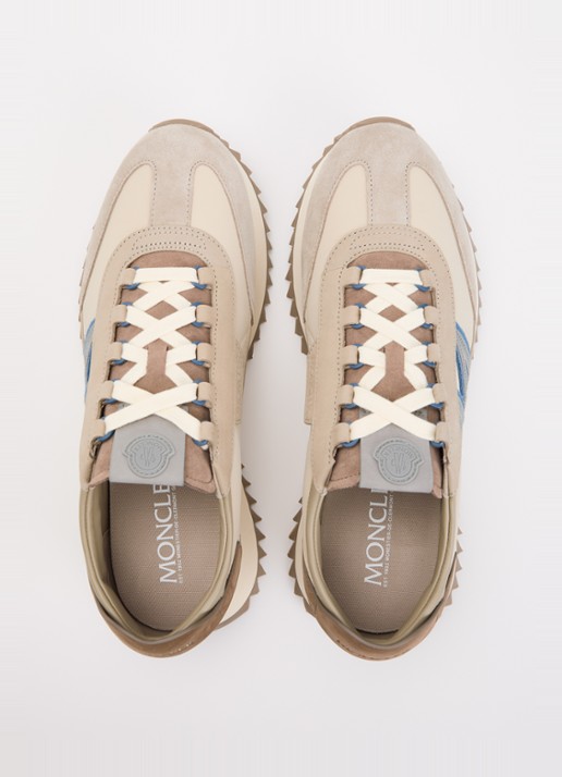 Moncler Pacey2 sneaker met details van nubuck en suède - detail 3 zand