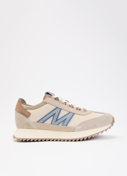 Moncler Pacey2 sneaker met details van nubuck en suède