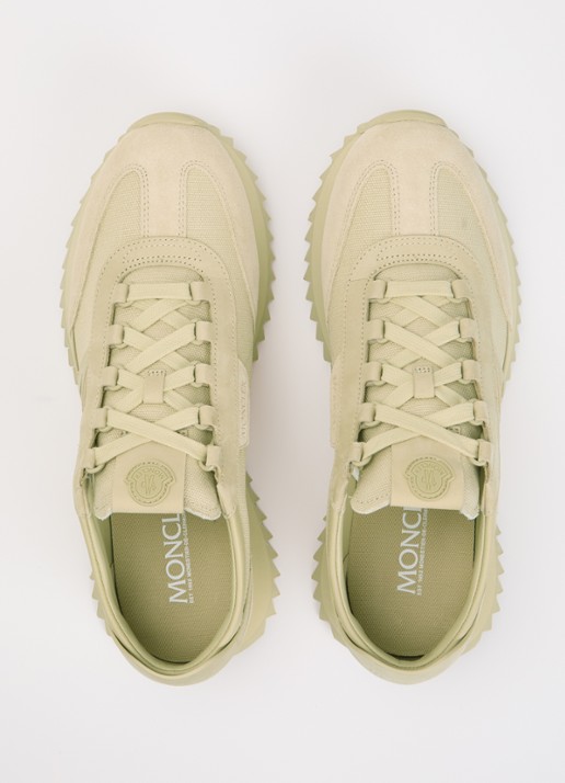 Moncler Pacey2 sneaker met suède details en logo - detail 2 gebroken wit