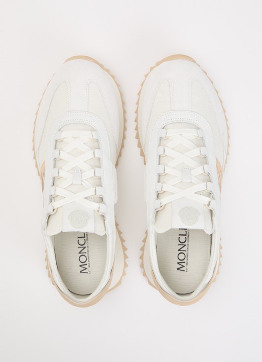 Moncler Pacey2 sneaker met suède details en logo - detail 5 wit