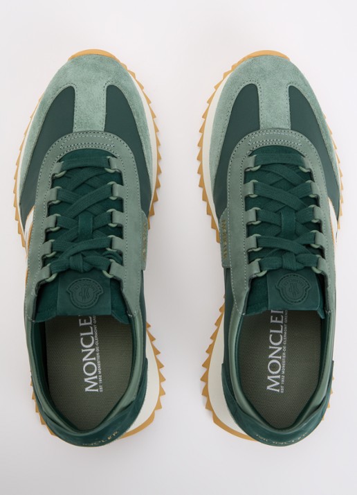 Moncler Pacey2 sneaker met suède en nubuck details - detail 2 lindegroen