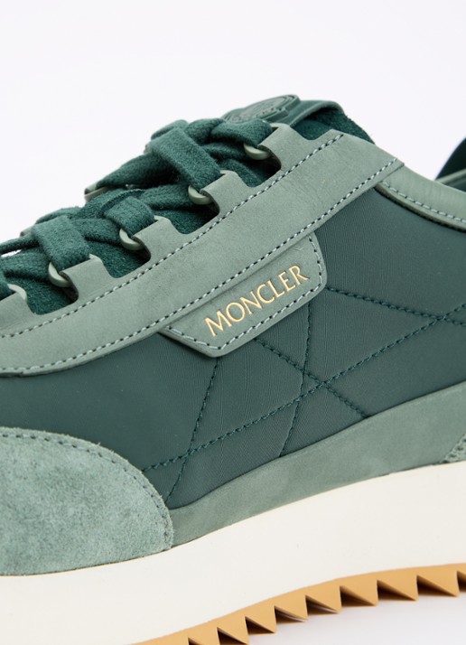 Moncler Pacey2 sneaker met suède en nubuck details - detail 4 lindegroen
