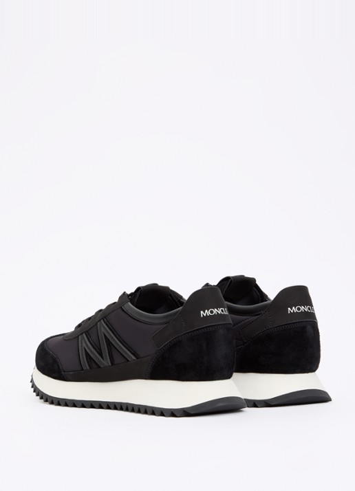 Moncler Pacey2 sneaker met suède en nubuck details - achterkant 7 zwart
