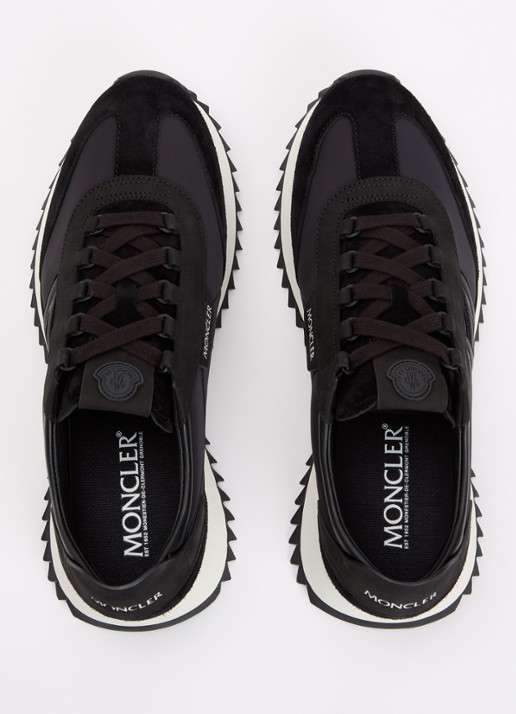 Moncler Pacey2 sneaker met suède en nubuck details - detail 4 zwart