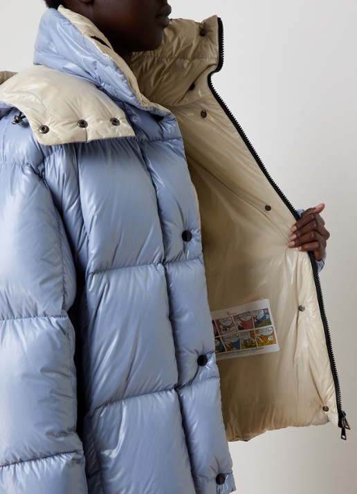 Moncler Parana puffer jack met donsvulling en afneembare capuchon - detail 2 blauw