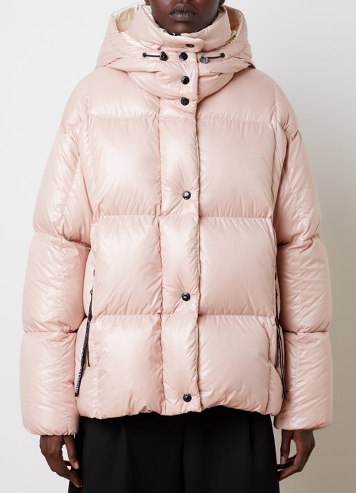 Moncler Parana puffer jack met donsvulling en ritszakken - detail 3 roze